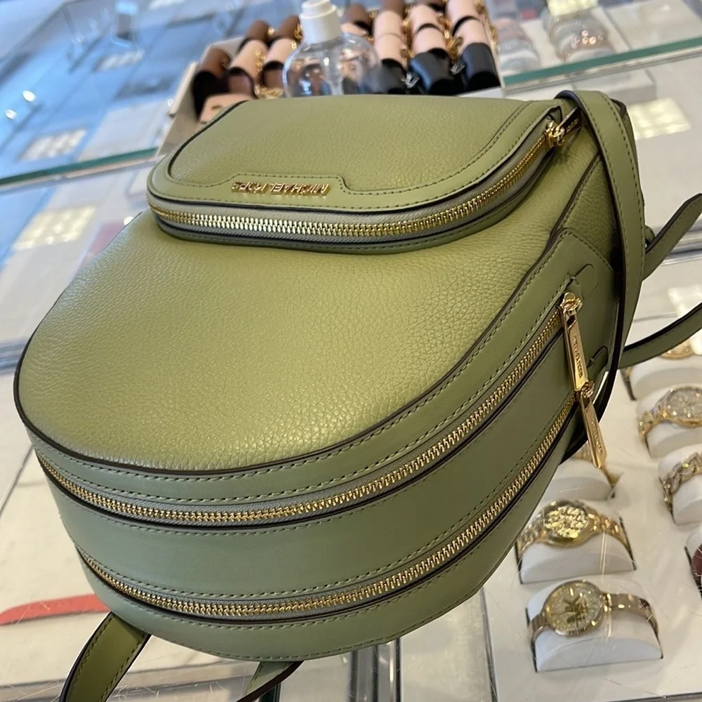 Michael Kors Jaycee Medium Logo Backpack Light Sage